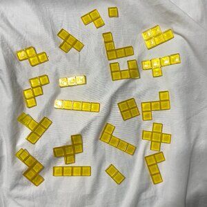 Lot of 21 Yellow Tiles Replacement Game Pieces Blokus or Craft Crafting Full Set